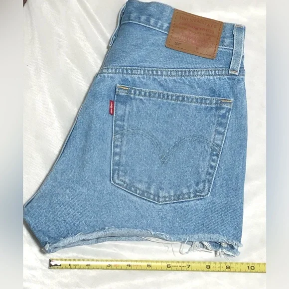 Levi's Light Blue Jean Shorts - Picture 4 of 9